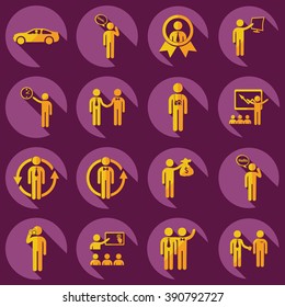 assembly of people silhouettes stick figure