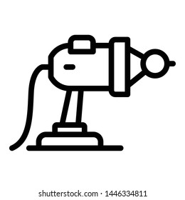 Assembly pistol icon. Outline assembly pistol vector icon for web design isolated on white background