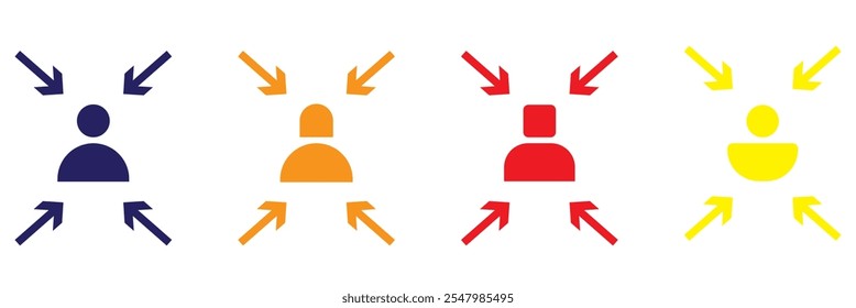 Assembly point. Gathering location. Vector illustration