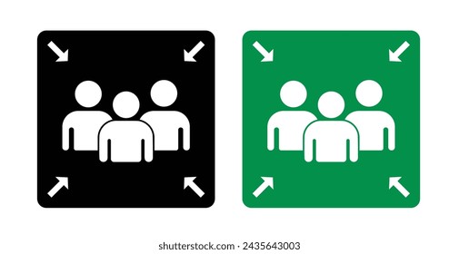 Montagepunkt-Symbol. Schwarzes und grünes Montagepunkt-Vektorsymbol auf weißem Hintergrund
