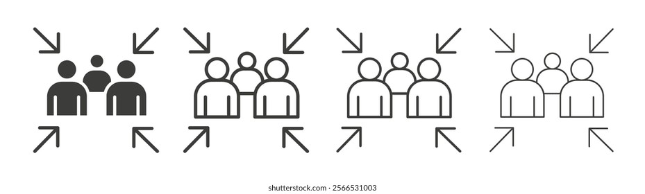 Assembly point icon collection for website design, app, UI design.