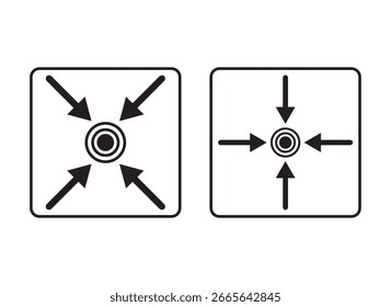 Símbolo de esquema de concepto de icono de punto de ensamblaje. signo de punto de ensamblaje de evacuación. Icono de punto de ensamblaje. Señales de seguridad. Plan de evacuación
