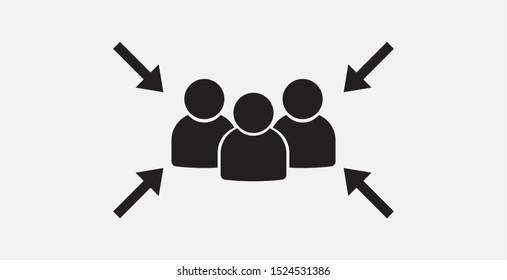 Assembly point icon. Emergency evacuation assembly point sign vector illustration.