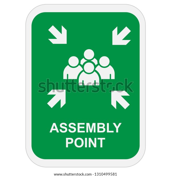 Assembly Point Icon Evacuation Plan Illustration Stock Vector Royalty Free 1310499581