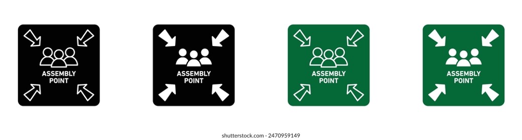Assembly Point Icon Representing Emergency Gathering Locations