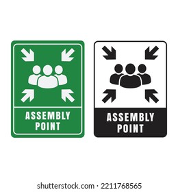 assembly point icon. assembly point symbol. vector illustration