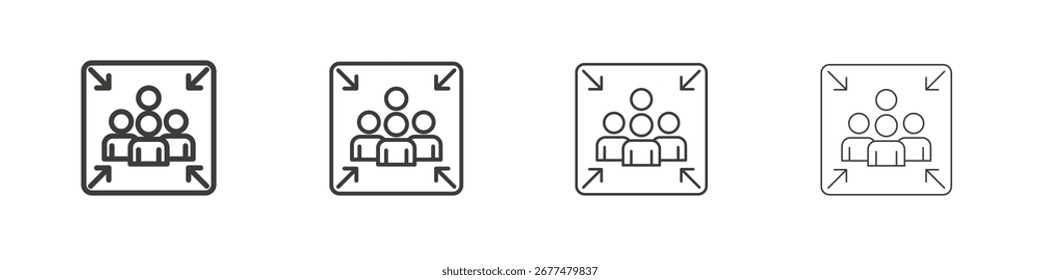 Símbolo de icono de punto de ensamblaje. Vector aislado ilustración.