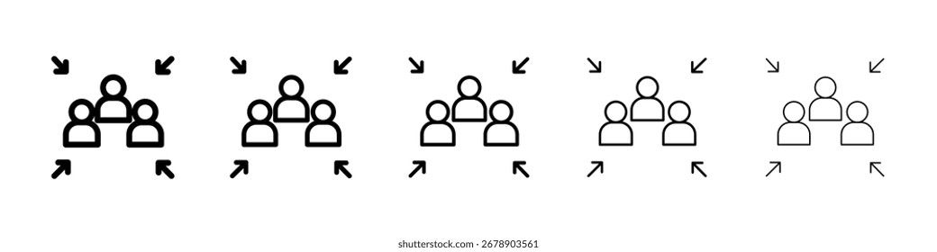 Assembly point icon Vector Art Illustration
