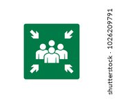 assembly point icon vector logo template