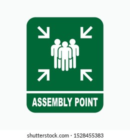
Assembly Point Icon - Vector, Sign and Symbol for Design, Presentation, Website or Apps Elements.