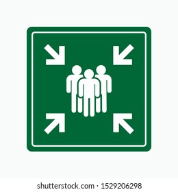 Assembly Point Icon - Vector, Sign and Symbol for Design, Presentation, Website or Apps Elements.