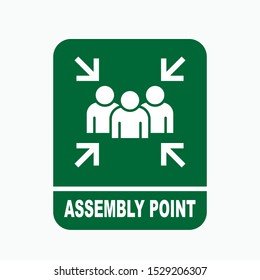 Assembly Point Icon Vector Sign Symbol Stock Vector (Royalty Free ...