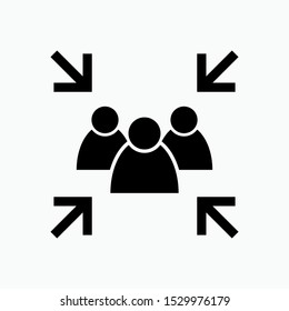 Assembly Point Icon - Vector, Sign and Symbol for Design, Presentation, Website or Apps Elements.