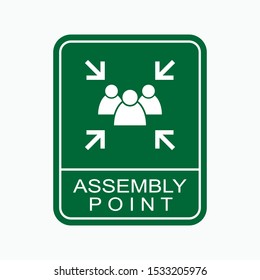 Assembly Point Icon - Vector, Sign and Symbol for Design, Presentation, Website or Apps Elements.