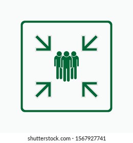 Assembly Point Icon  - Vector, Sign and Symbol for Design, Presentation, Website or Apps Elements.  