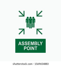 Assembly Point Icon - Vector, Sign and Symbol for Design, Presentation, Website or Apps Elements.  