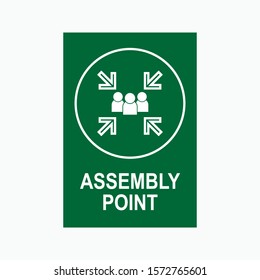 Assembly Point Icon - Vector, Sign and Symbol for Design, Presentation, Website or Apps Elements.  
