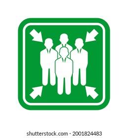 assembly point icon vector sign symbol