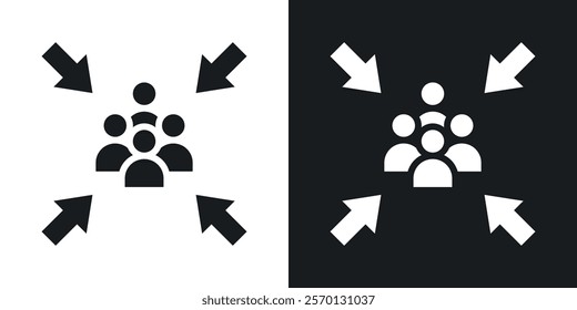 Assembly point icons in flat syle