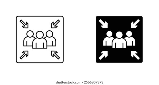 Assembly point icons pack for apps and web UI designs