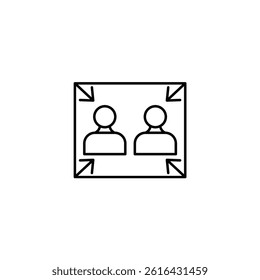 Assembly point illustration vector line icon icons design