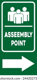 Assembly point, several people, vector sign