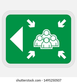 Assembly Point Sign - Signage & Symbol Logo Vector.