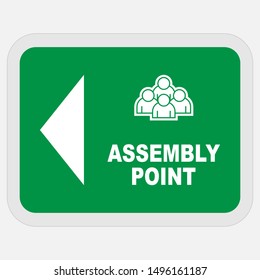 Assembly Point Sign - Signage & Symbol Logo Vector.