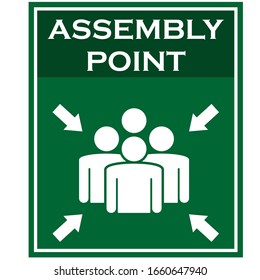 ASSEMBLY POINT, SIGN AND STICKER