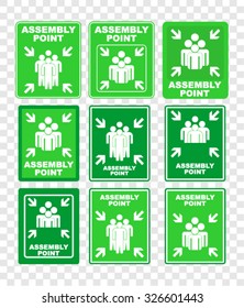 assembly point, sign, vector
