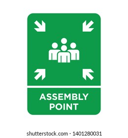 Assembly Point Signs Symbol Icon Vector Stock Vector (Royalty Free ...