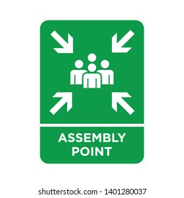 Assembly Point Signs Symbol Icon Vector Stock Vector (royalty Free 