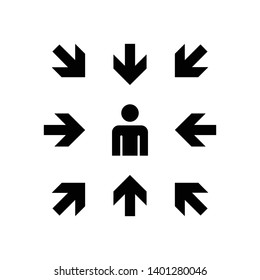 Assembly point signs symbol icon vector