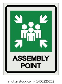 Assembly Point Symbol Sign Vector Illustration Stock Vector (Royalty ...