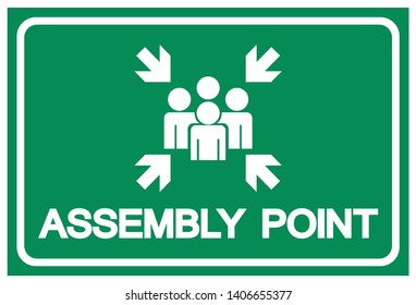 Assembly Point Symbol Sign Vector Illustration Stock Vector (Royalty ...