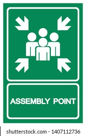 Assembly Point Symbol Sign Vector Illustration Stock Vector (royalty 