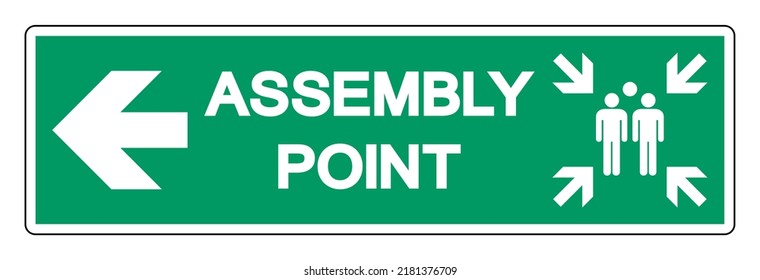 Assembly Point Symbol Sign, Vector Illustration, Isolated On White Background Label .EPS10 