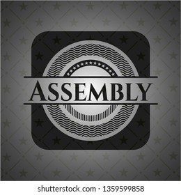 Assembly realistic black emblem