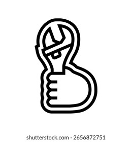 assembly required line icon vector. assembly required sign. isolated contour symbol black illustration