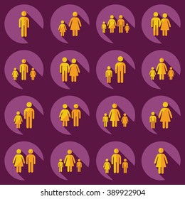 assembly set stick figures on family