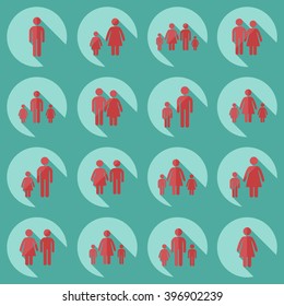 assembly set stick figures on family