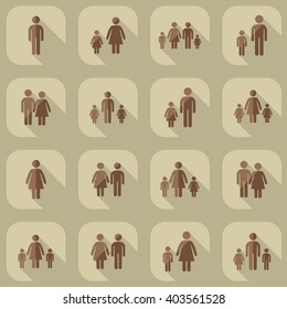 assembly set stick figures on family