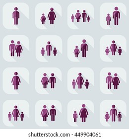 assembly set stick figures on family