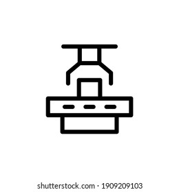assembly technology vector line icon
