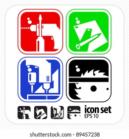 assembly Tools icons - Vector Icon Set