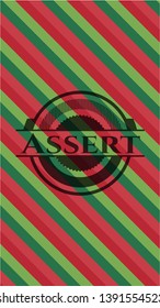 Assert christmas colors style badge. Vector Illustration. Detailed.