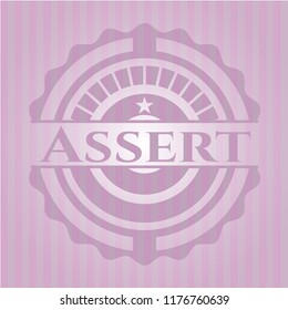 Assert pink emblem. Retro