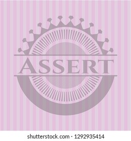 Assert retro style pink emblem