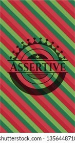 Assertive christmas style badge..