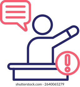 Assertive Icon Color Vector Illustration